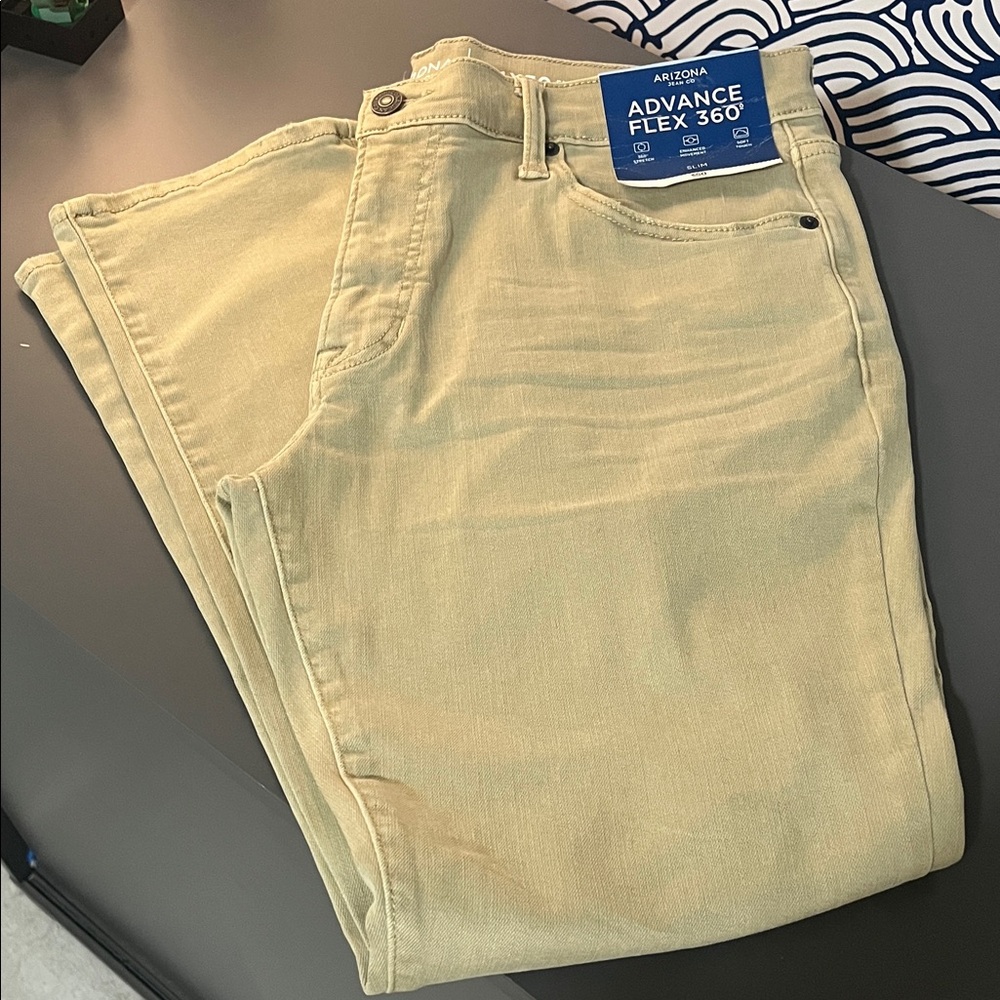 NWT Arizona Jean Co Slim Fit Tan Jeans